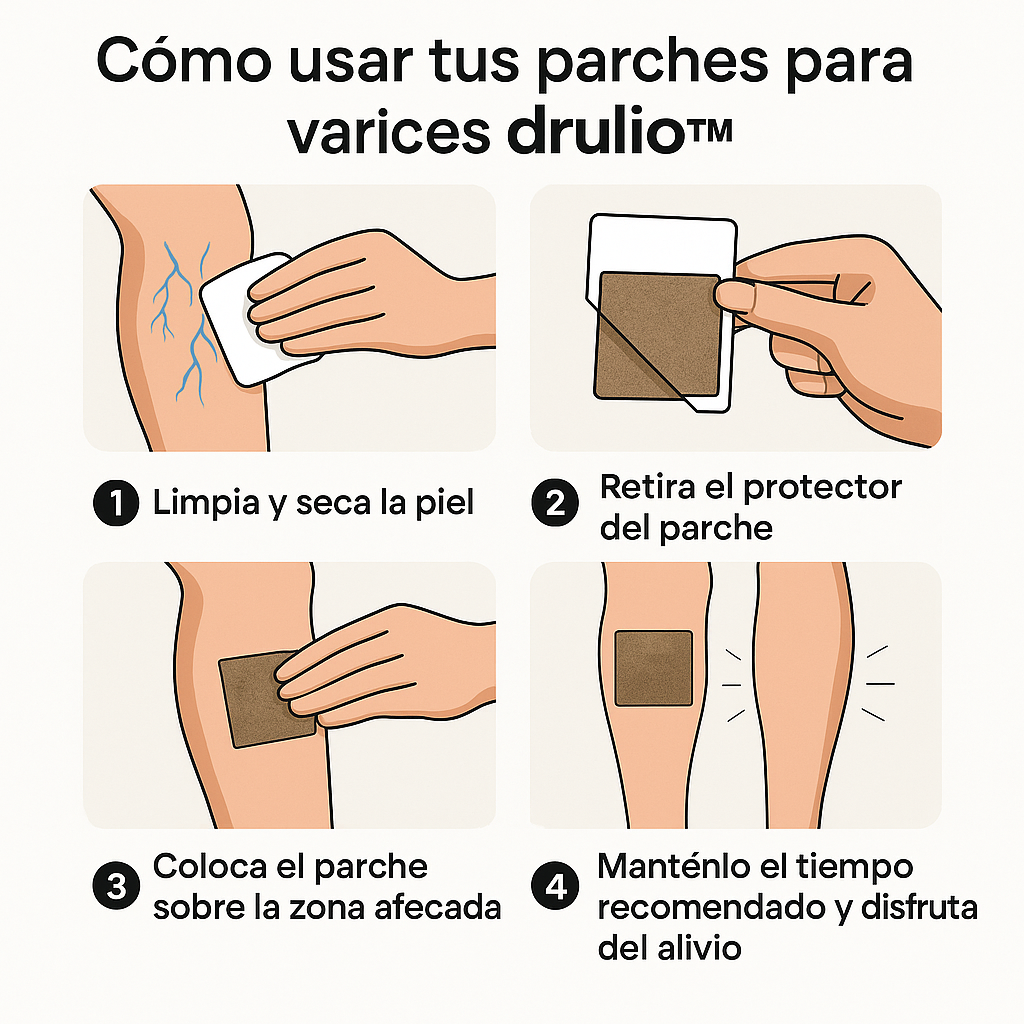 Parches Naturales para Varices y para las Piernas Cansadas - VeinPatch™